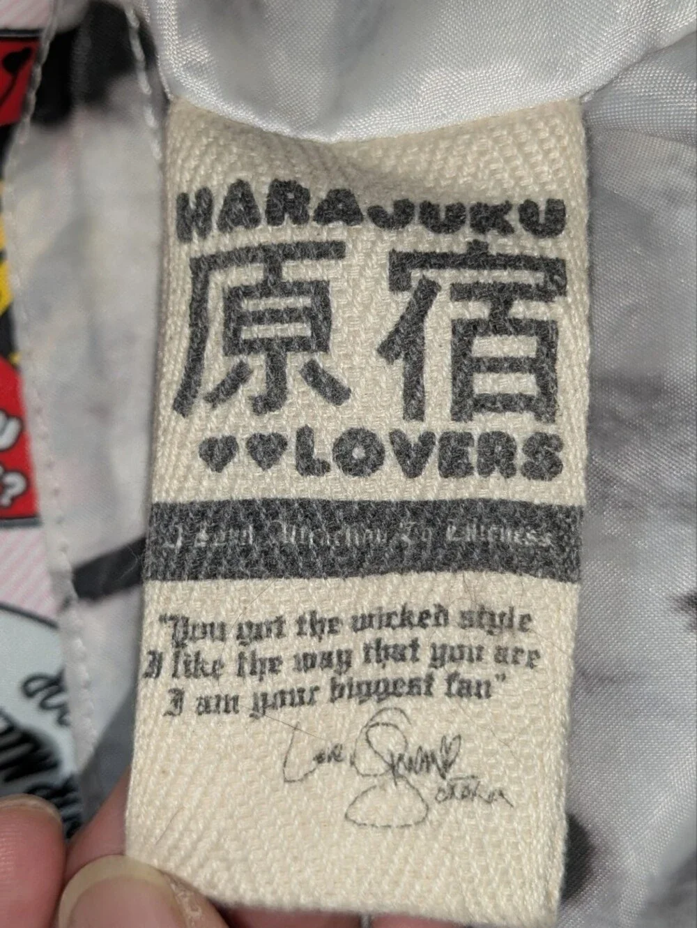 RARE VINTAGE Y2K HARAJUKU LOVERS TOTE BAG